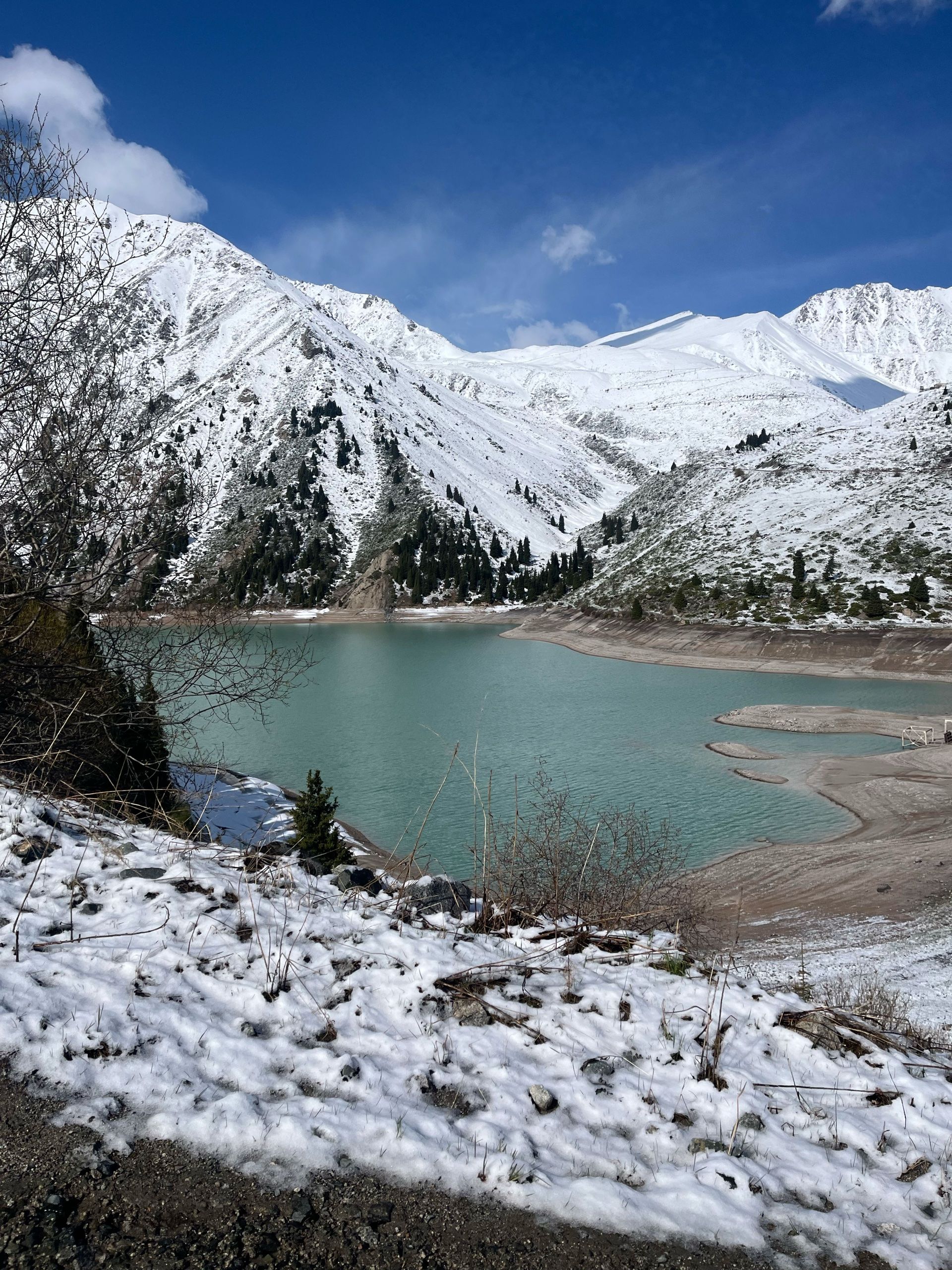 БАО зимой, замёрзшая поверхность